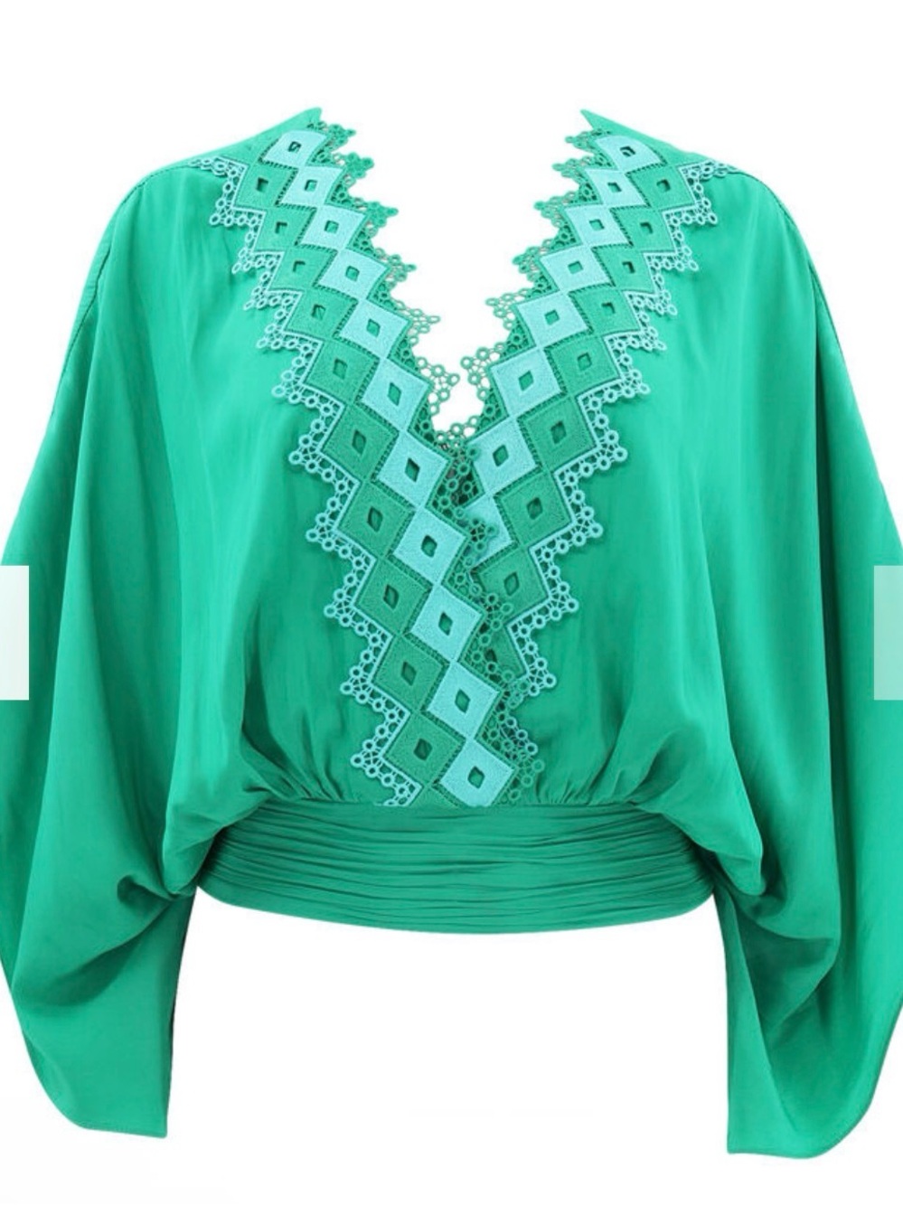 Ramy Brook Kynlee Embellished Blouse Color Sea Green Size M - Picture 3 of 11